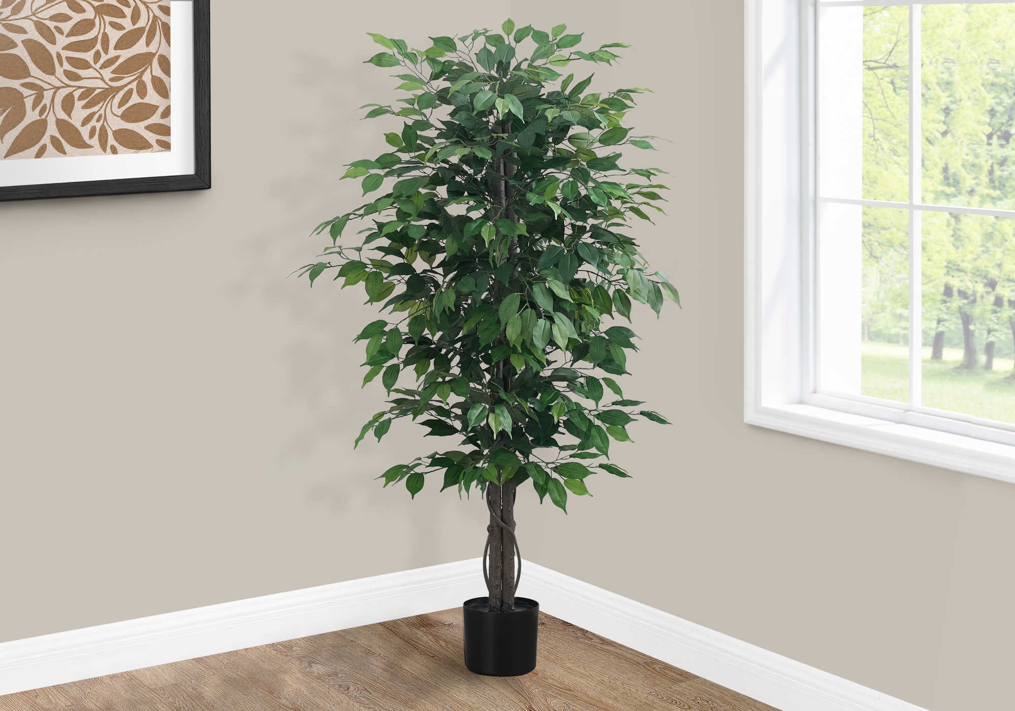 ARTIFICIAL PLANT - 58"H / INDOOR FICUS TREE IN A 6" POT # I 9564