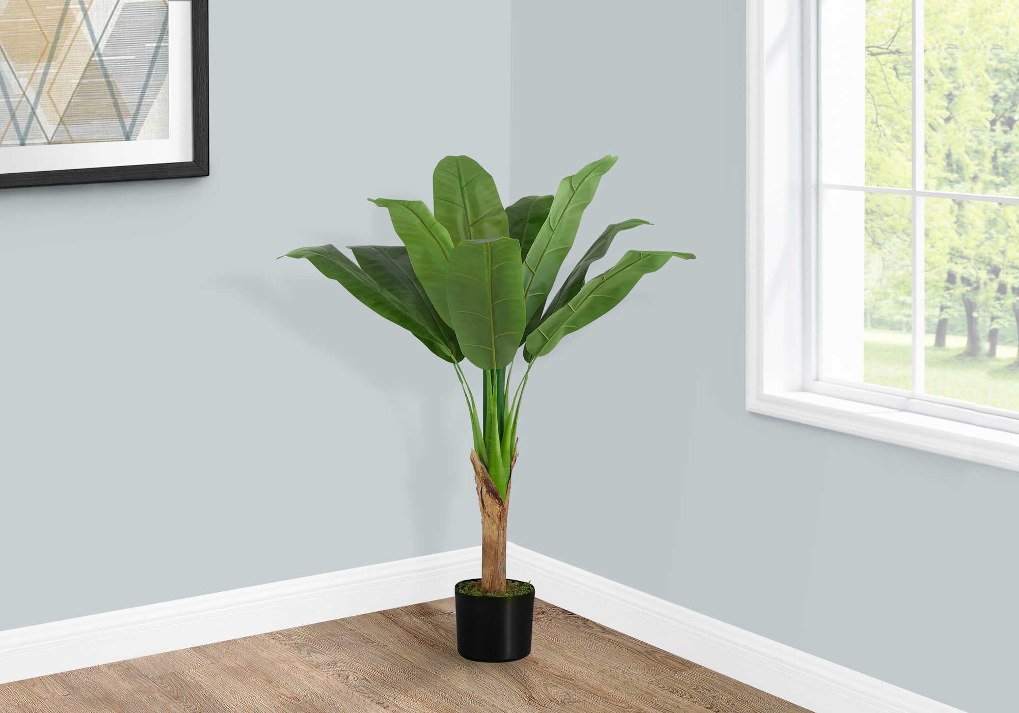 PLANTE ARTIFICIELLE - 43"H / BANANIER D'INTÉRIEUR DANS UN POT DE 5" # I 9567