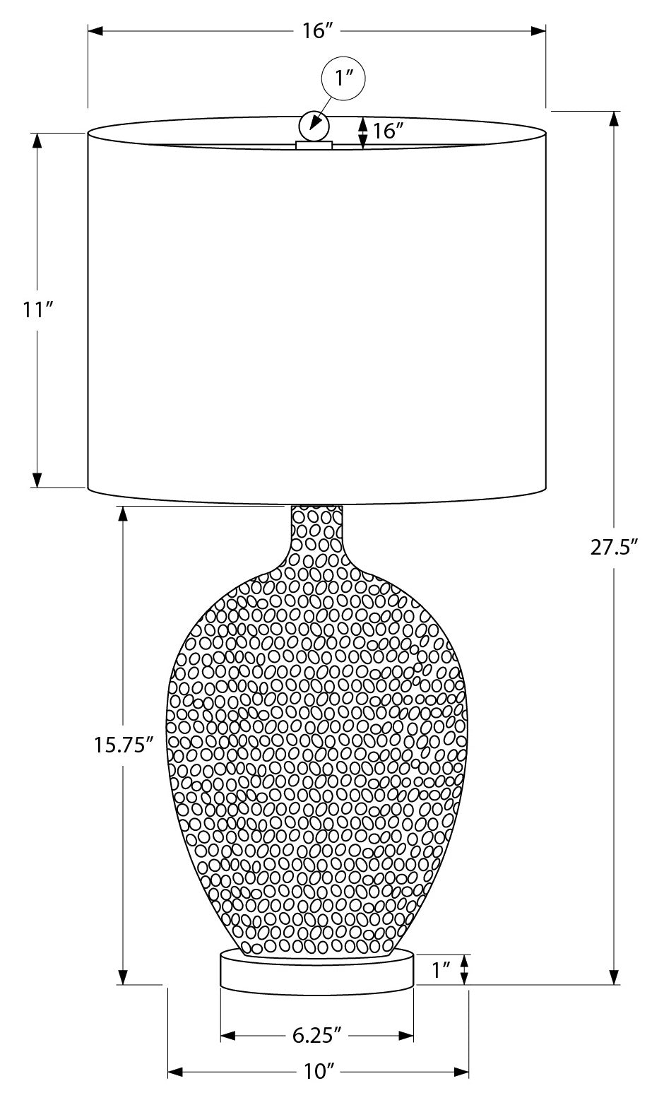 LIGHTING - 28"H TABLE LAMP CREAM CERAMIC / IVORY SHADE # I 9607