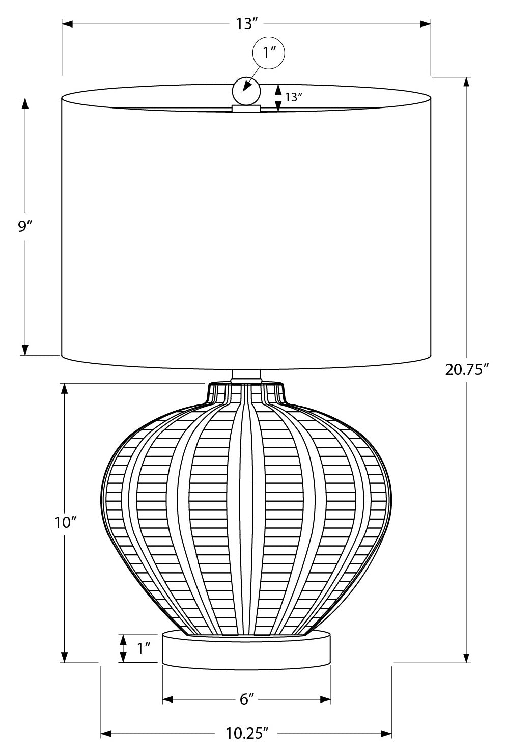 LIGHTING - 21"H TABLE LAMP CREAM RESIN / IVORY SHADE # I 9617