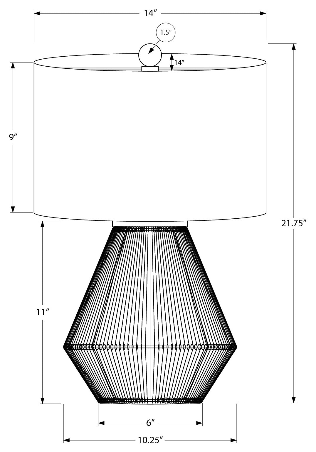 LIGHTING - 22"H TABLE LAMP BROWN ROPE / BEIGE SHADE # I 9628