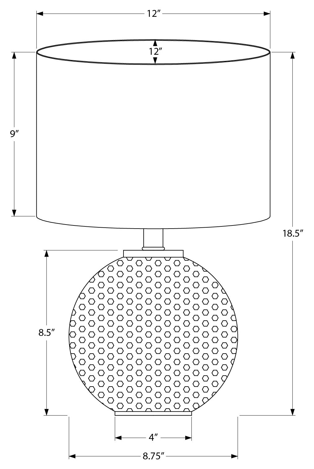 LUMINAIRE - LAMPE DE TABLE 19"H RÉSINE GRISE / ABAT-JOUR IVOIRE # I 9653