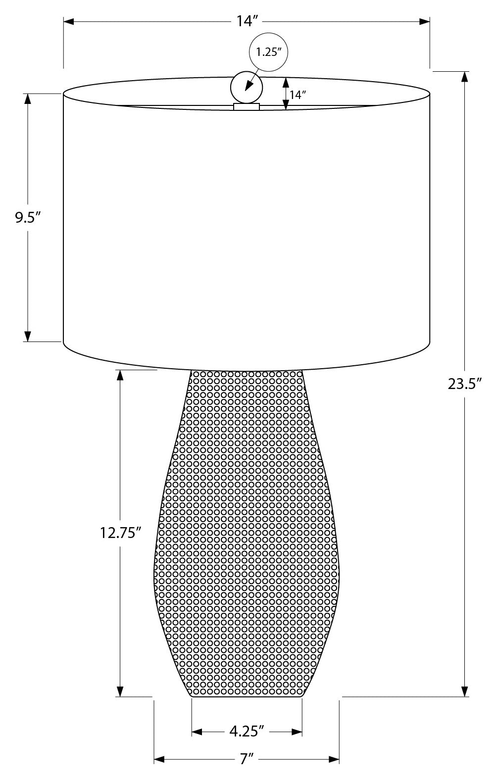 LIGHTING - 24"H TABLE LAMP GREY RESIN / IVORY SHADE # I 9654