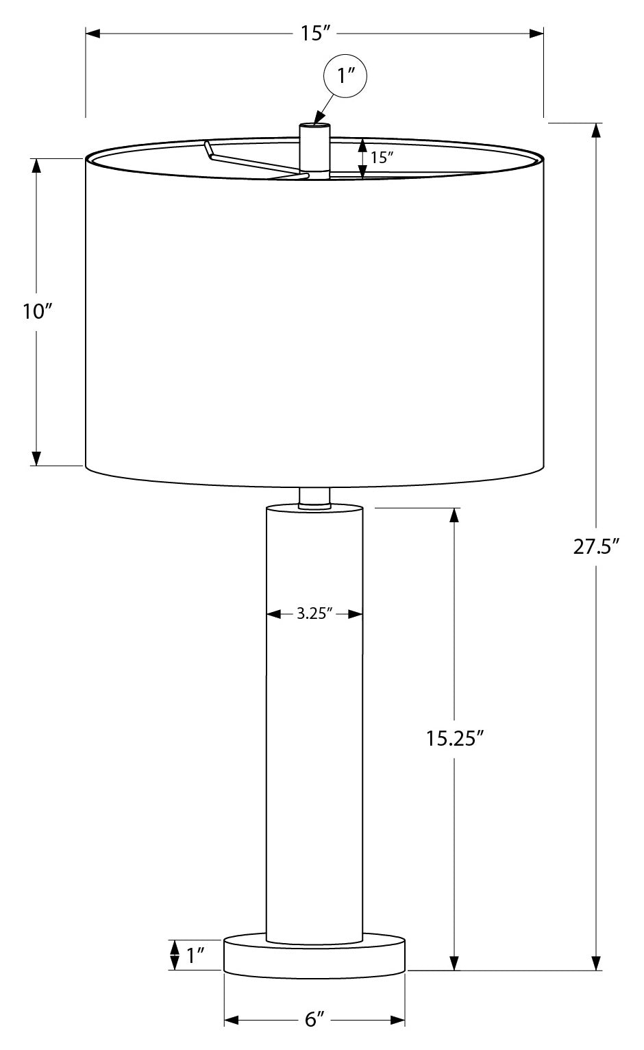 LIGHTING - 28"H TABLE LAMP NICKEL METAL / IVORY SHADE # I 9657