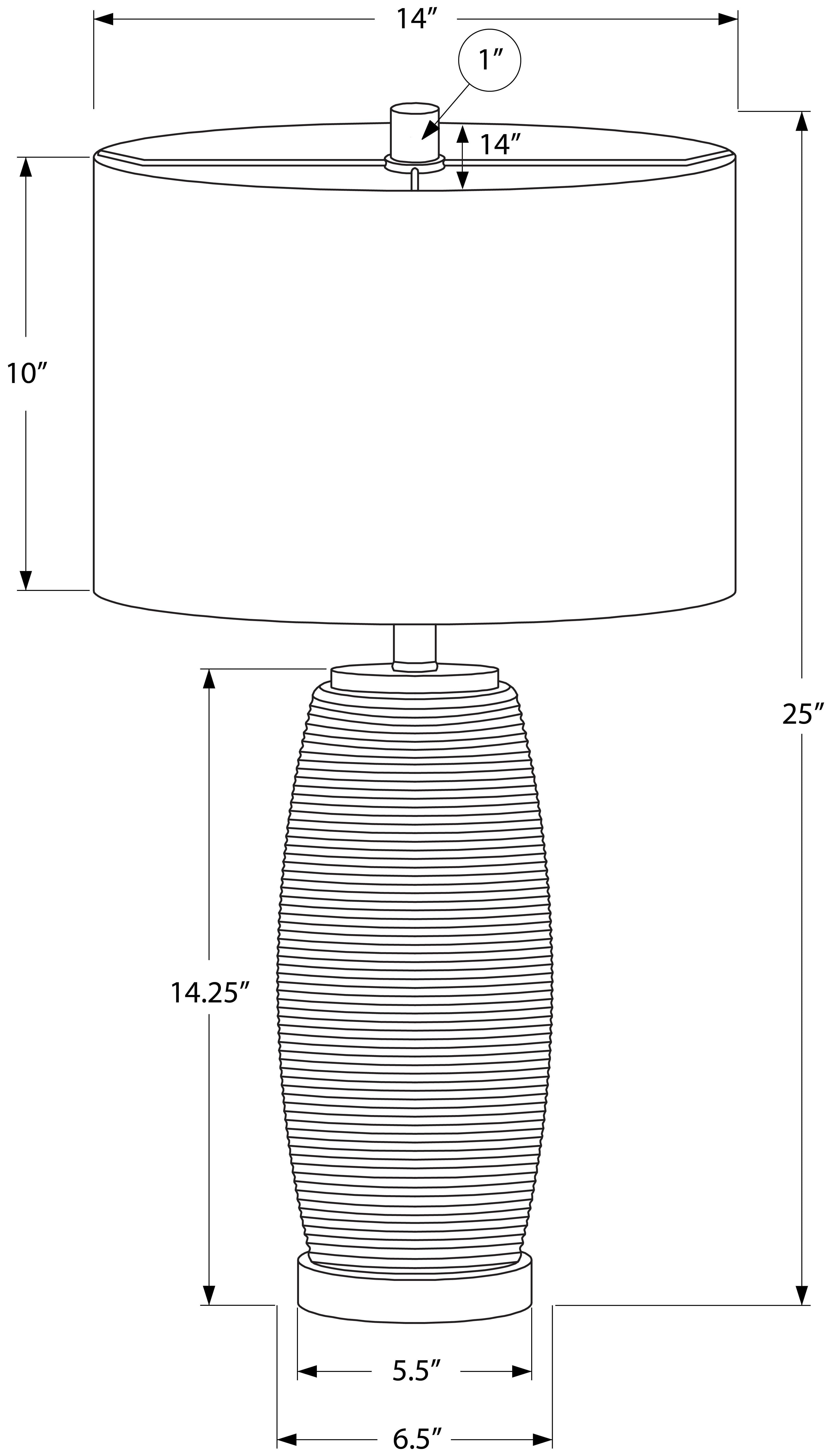 LIGHTING - 25"H TABLE LAMP GREY CERAMIC / GREY SHADE # I 9711