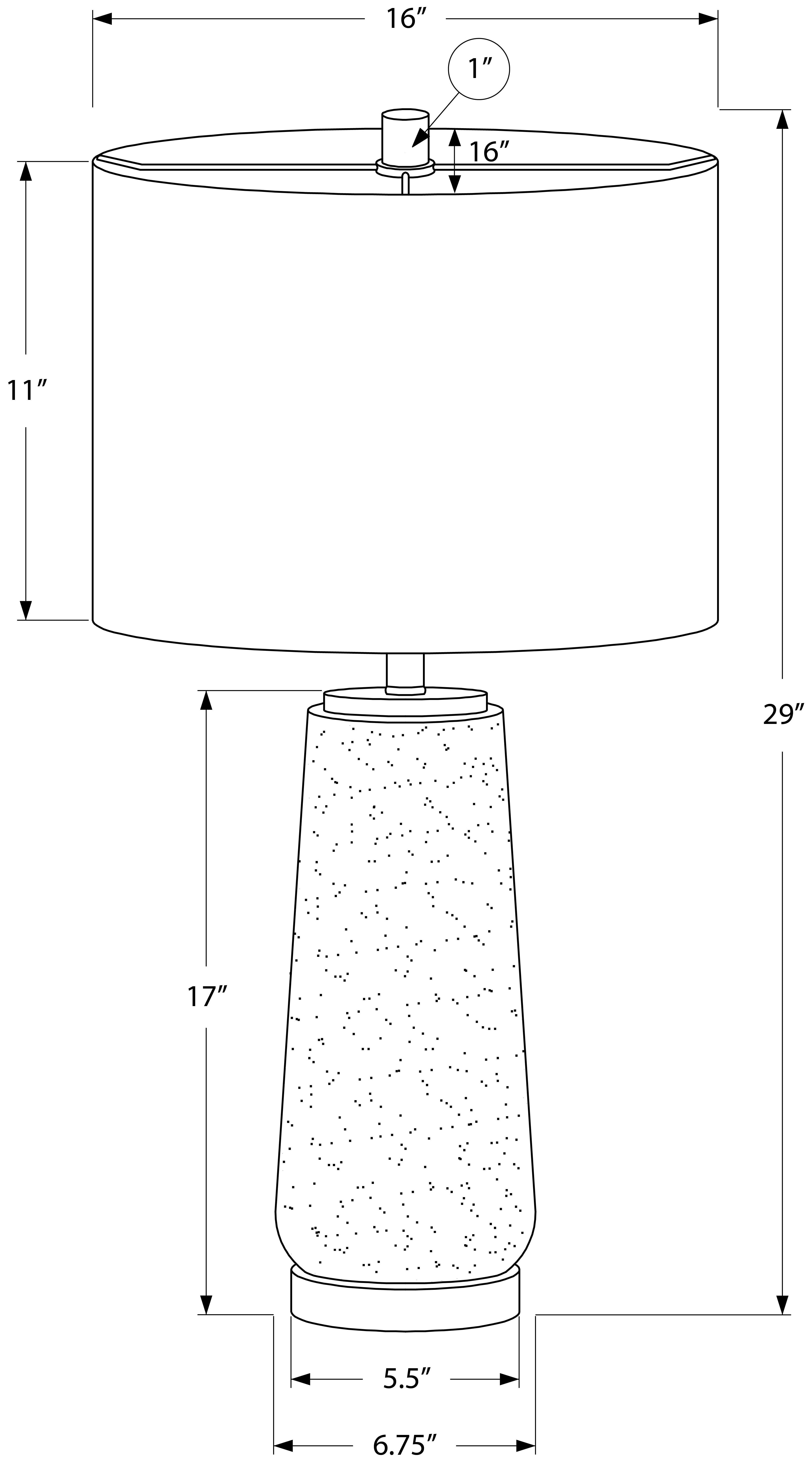 LIGHTING - 29"H TABLE LAMP GREY RESIN / IVORY SHADE # I 9712