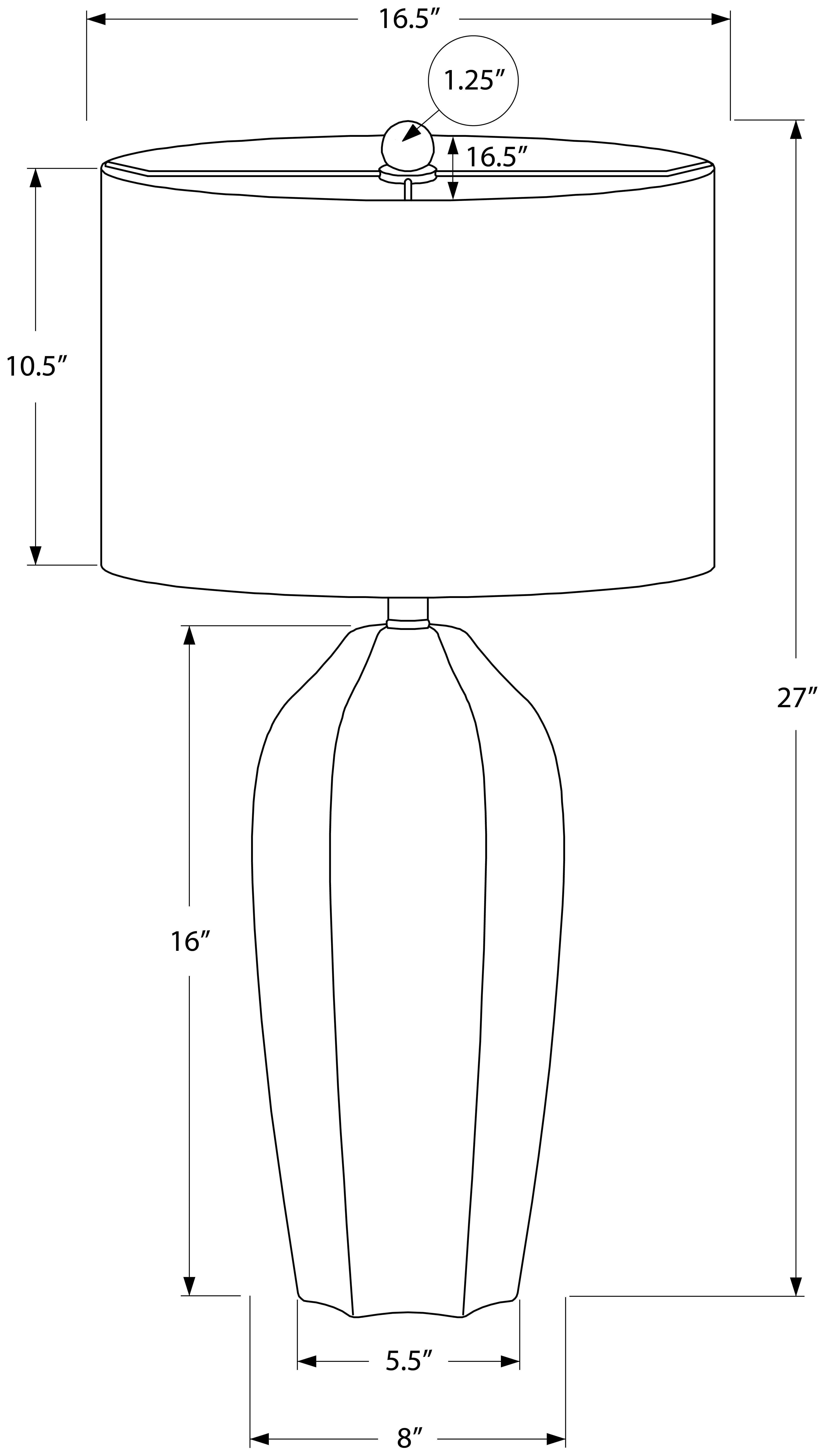 LIGHTING - 27"H TABLE LAMP CREAM CERAMIC / IVORY SHADE # I 9731