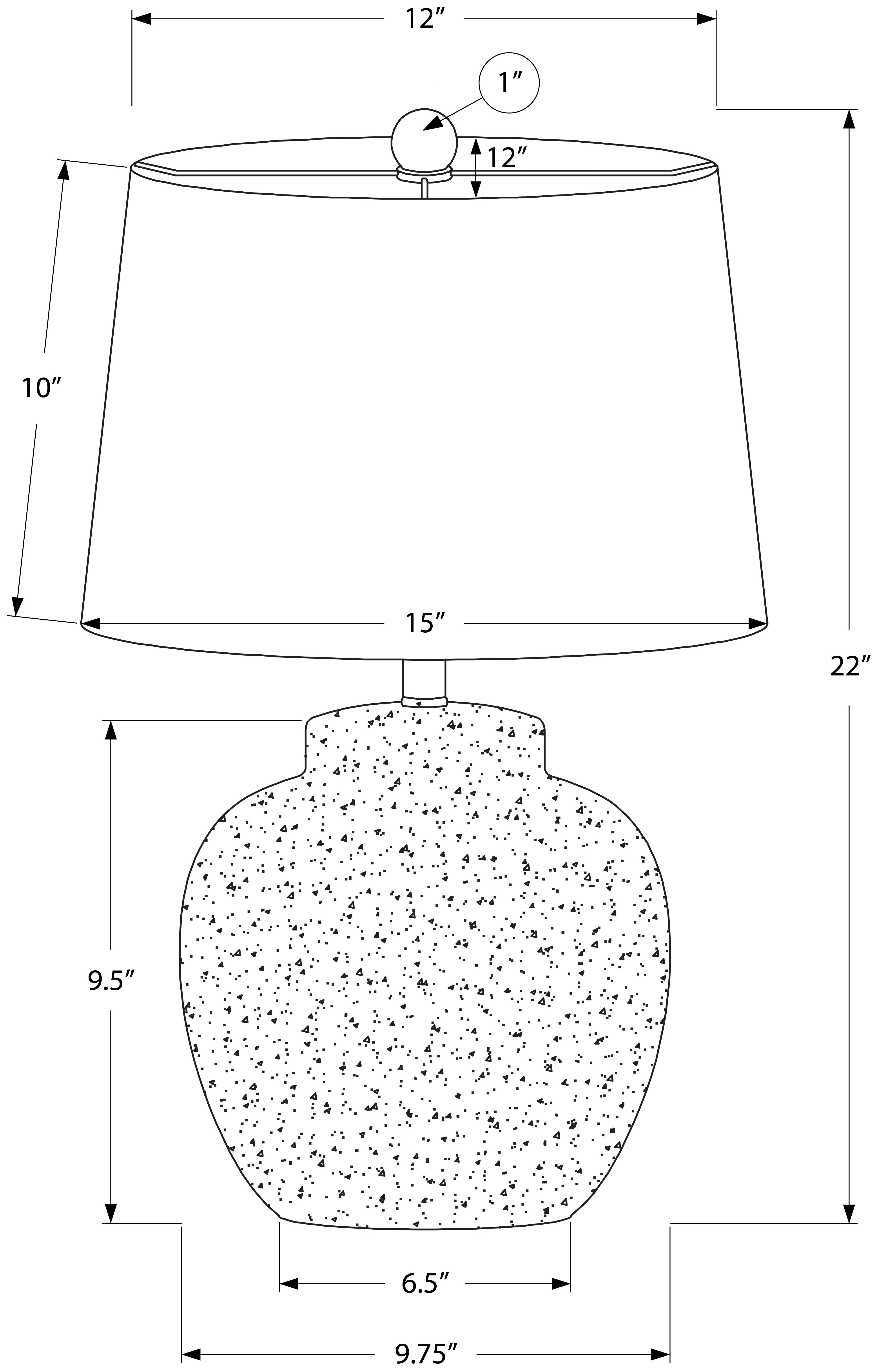 LIGHTING - 22"H TABLE LAMP CREAM CONCRETE / IVORY SHADE # I 9732