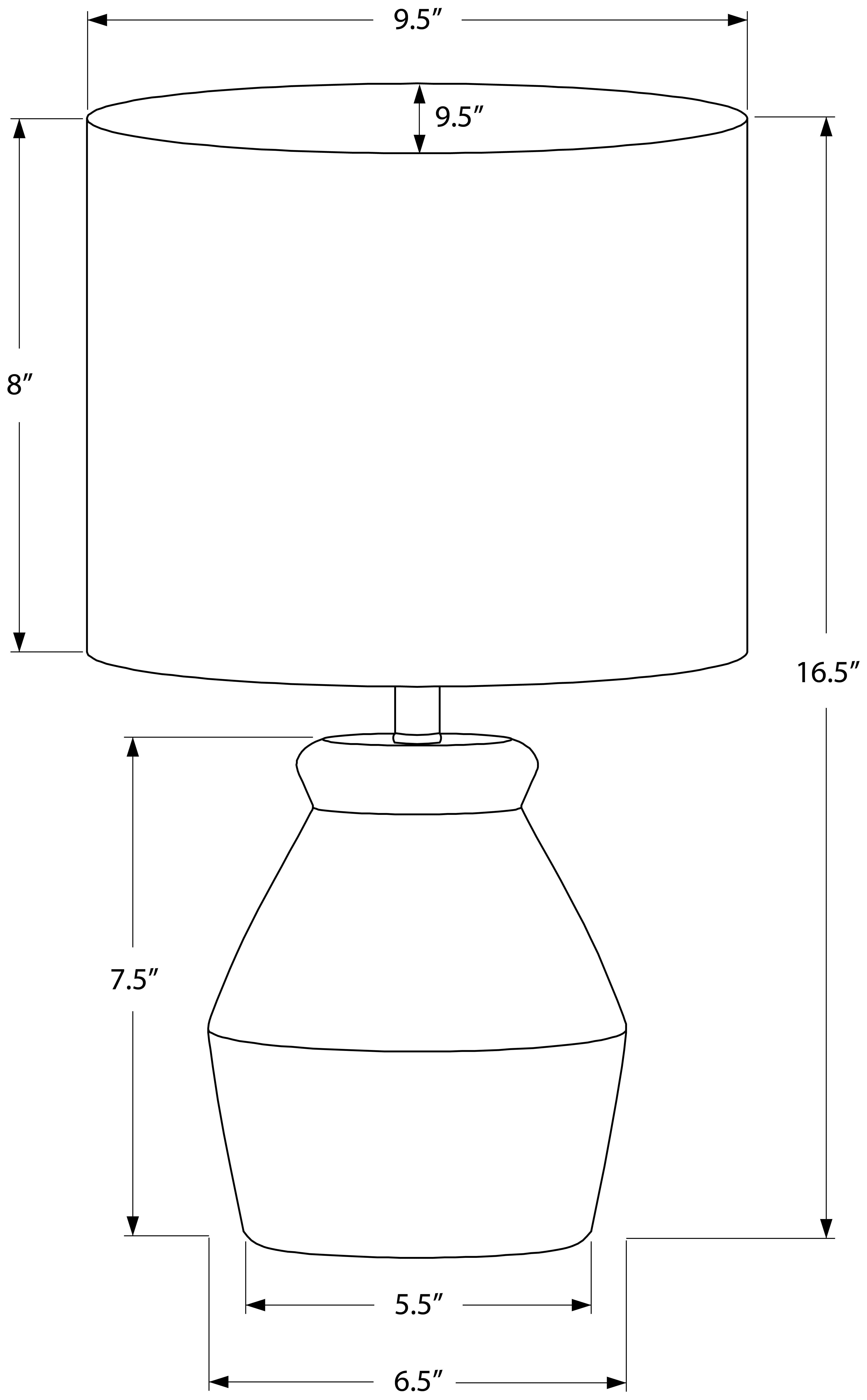 ÉCLAIRAGE - LAMPE DE TABLE 17"H CÉRAMIQUE CRÈME / ABAT-JOUR IVOIRE # I 9740