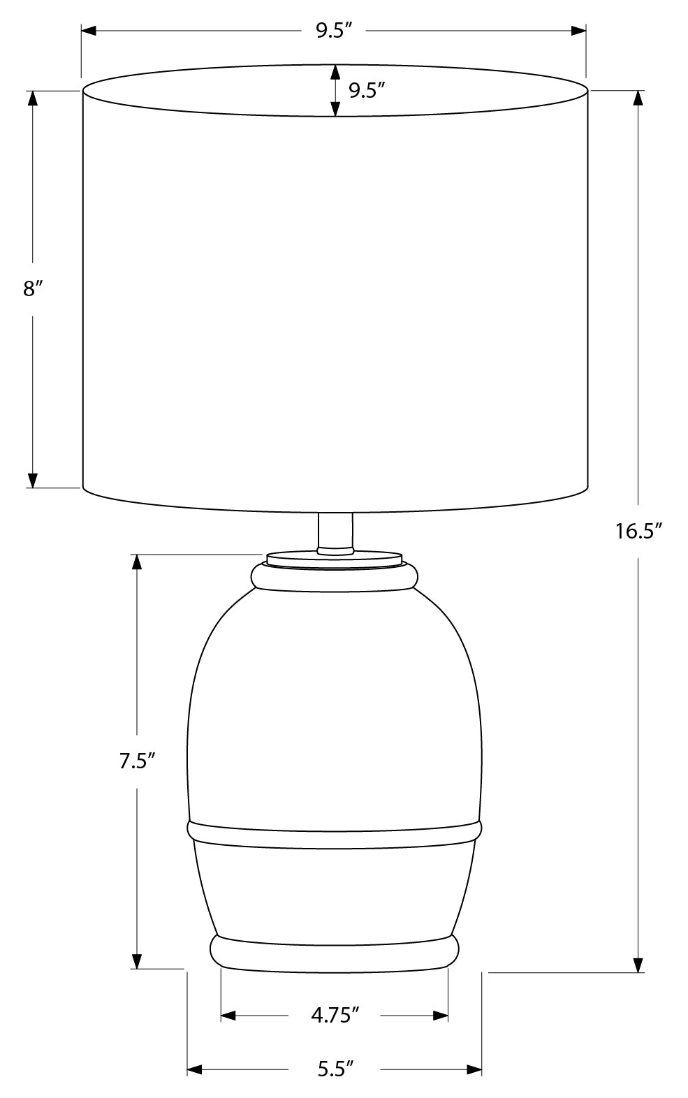 LUMINAIRE - LAMPE DE TABLE 16"H RÉSINE CRÈME / ABAT-JOUR BEIGE # I 9765