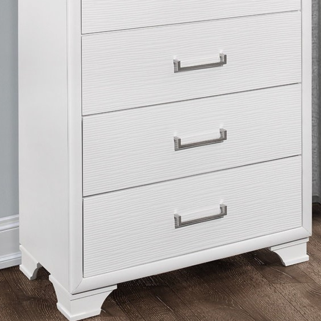 Allegra – Commode à 5 tiroirs – Laque blanche