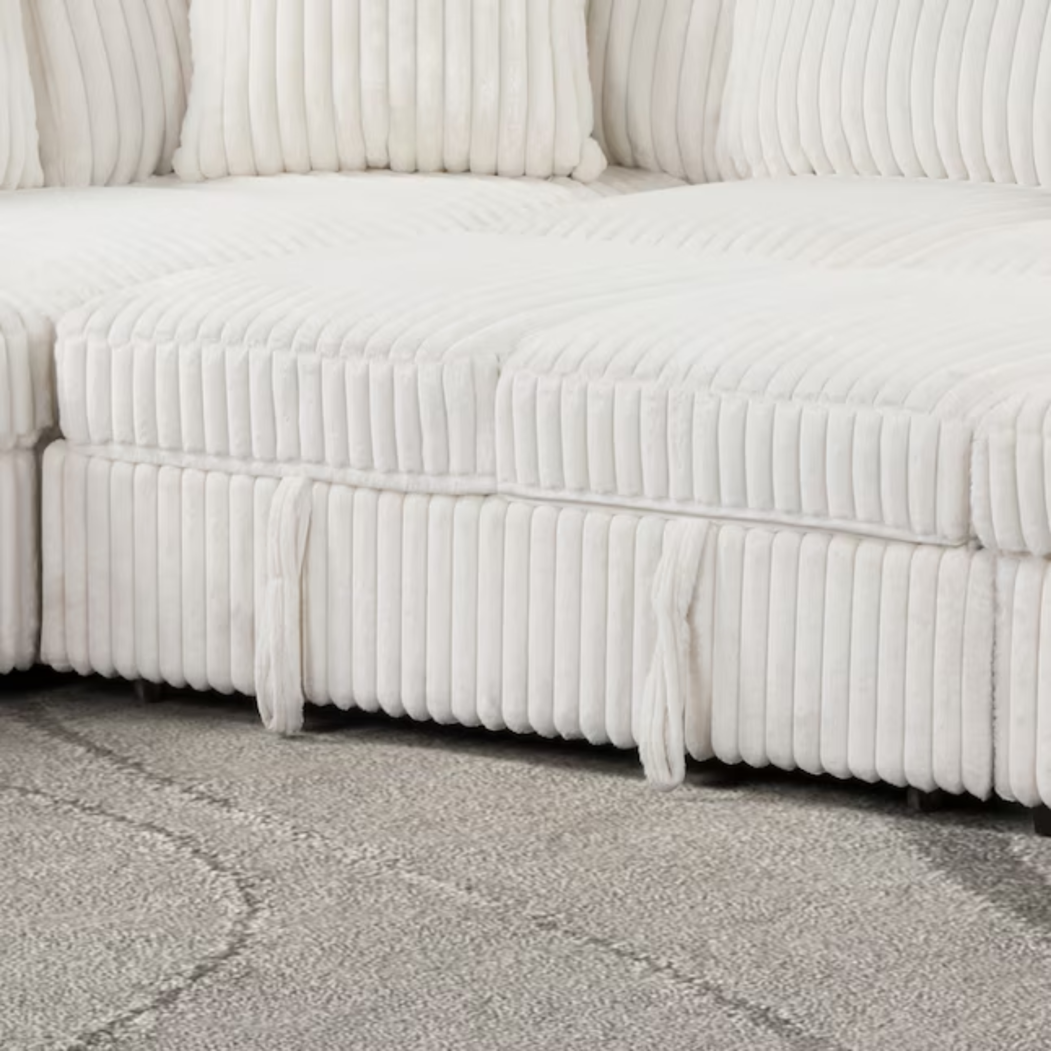 Relive Sectional Sofa Bed – White