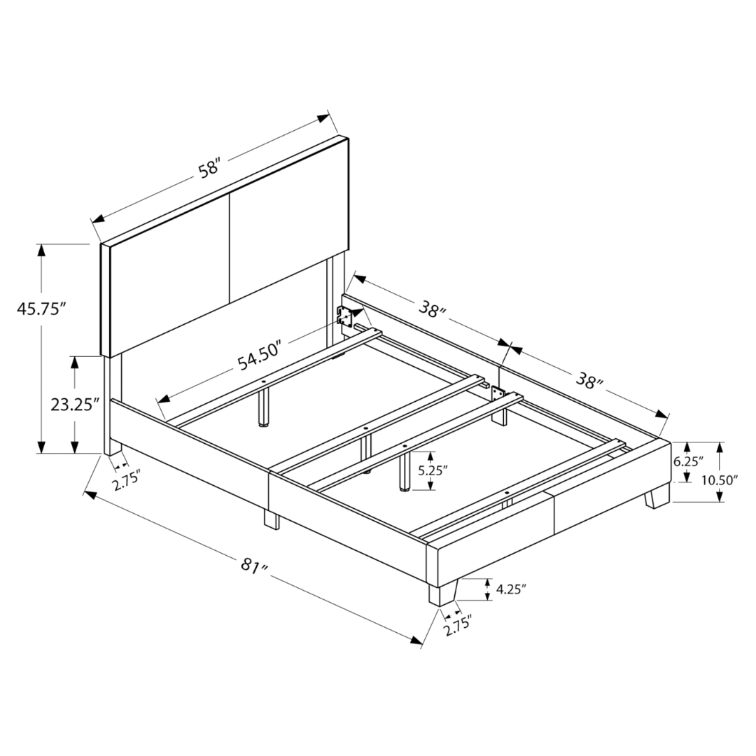 Lexden – Lit double – PU (marron foncé)