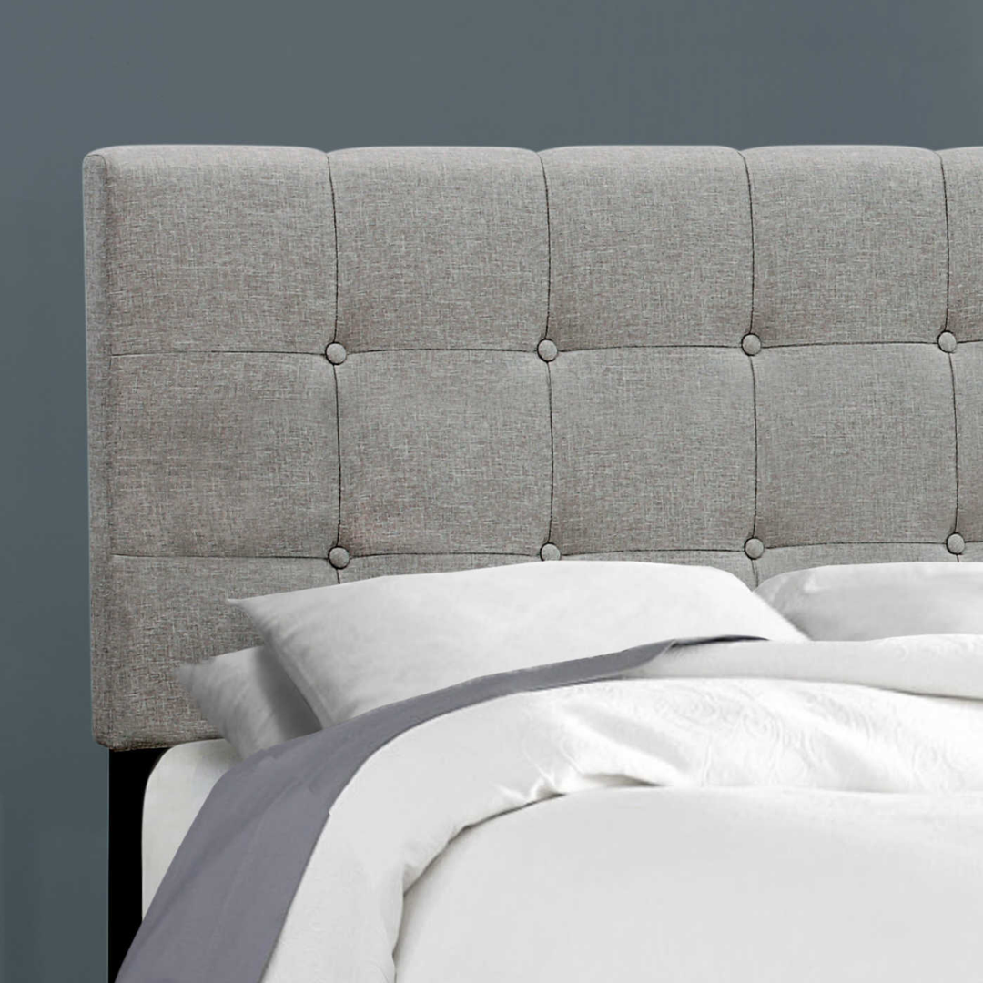 Lindra – Lit double – Tissu (Lin gris)