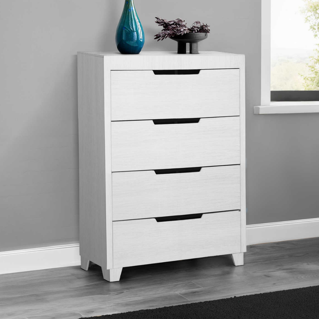 Ensemble chambre Lumera queen 6 pièces blanc PU avec tête de lit LED intégrée – Bonito Montréal