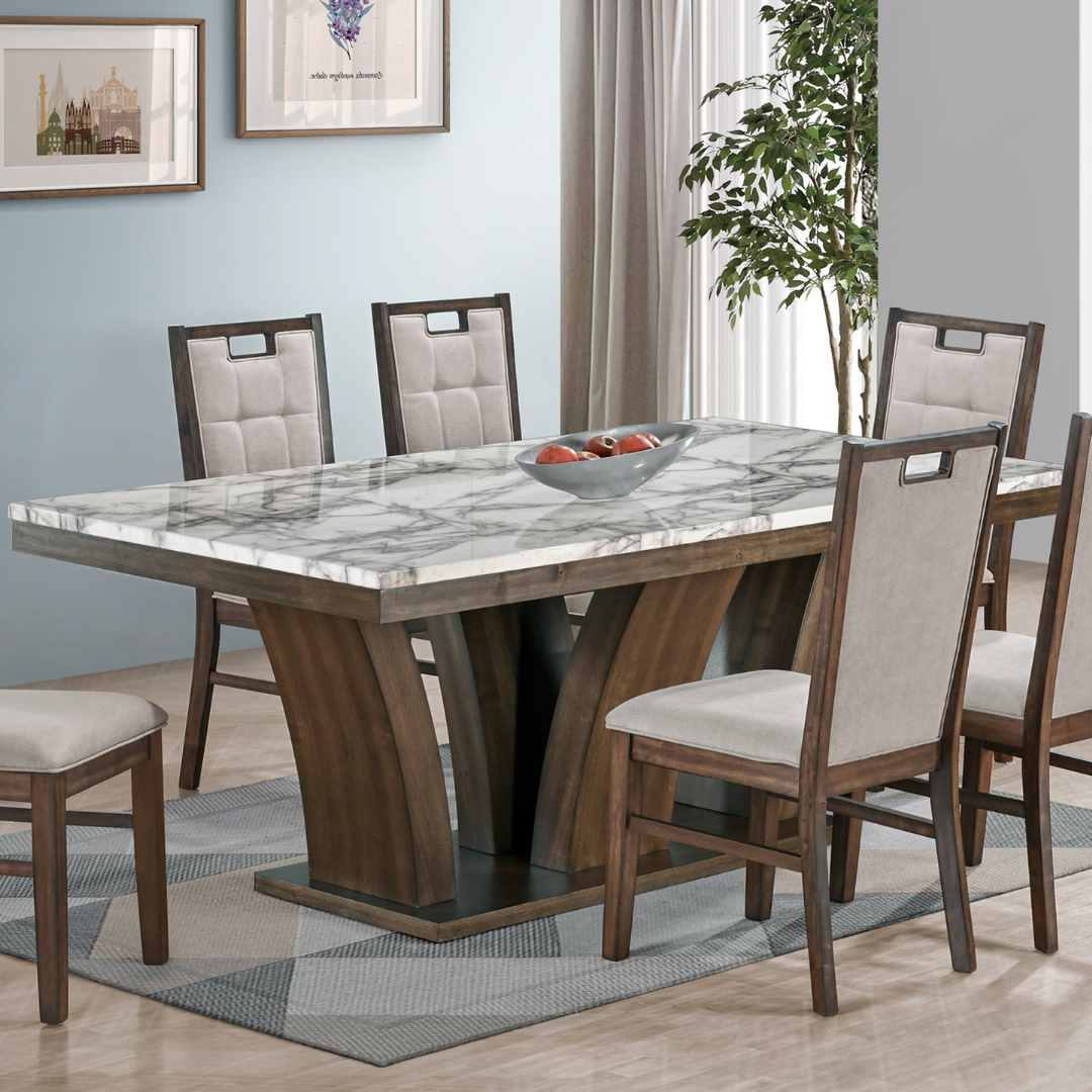 Arvello – Dining Table – Faux Marble Top