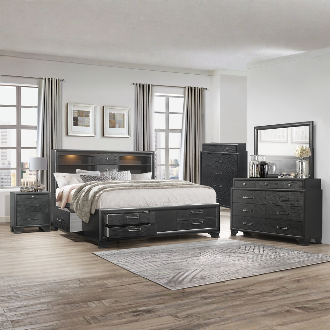 Obsidianora 6-Pc Double Bedroom Set – Clearance Montreal
