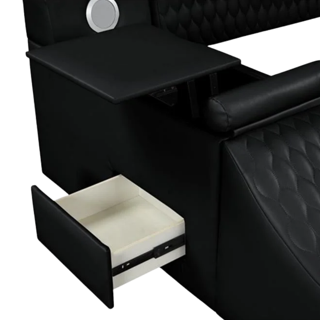 Rezova – Queen Bed – PU (Black)