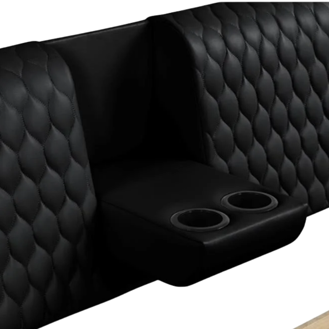 Rezova – Queen Bed – PU (Black)