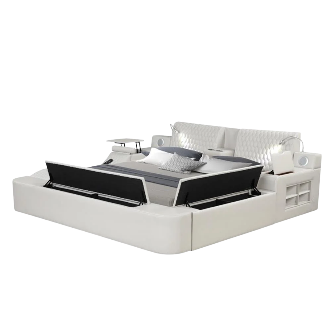 Rezova – Queen Bed – PU (Ice)