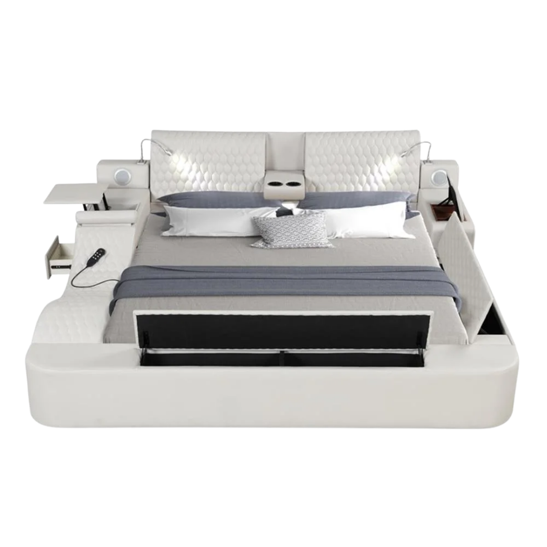 Rezova – Queen Bed – PU (Ice)