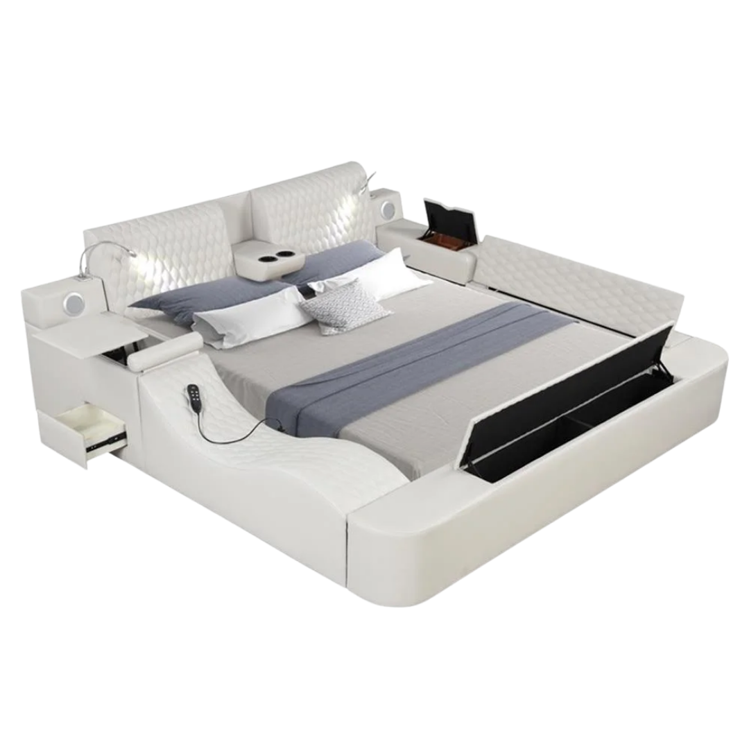 Rezova – Queen Bed – PU (Ice)