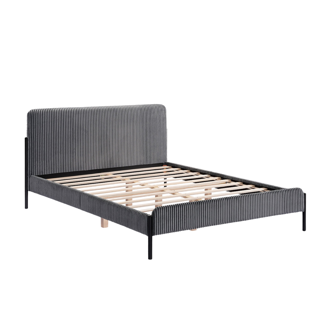 Rivaro – Lit Queen – Velours côtelé