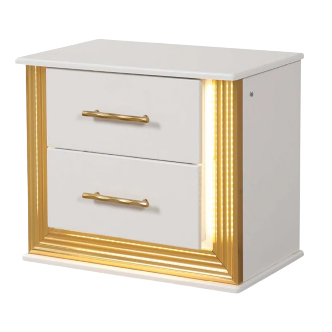 Rosaluxe – Bedroom Set – King – White/Rose Gold