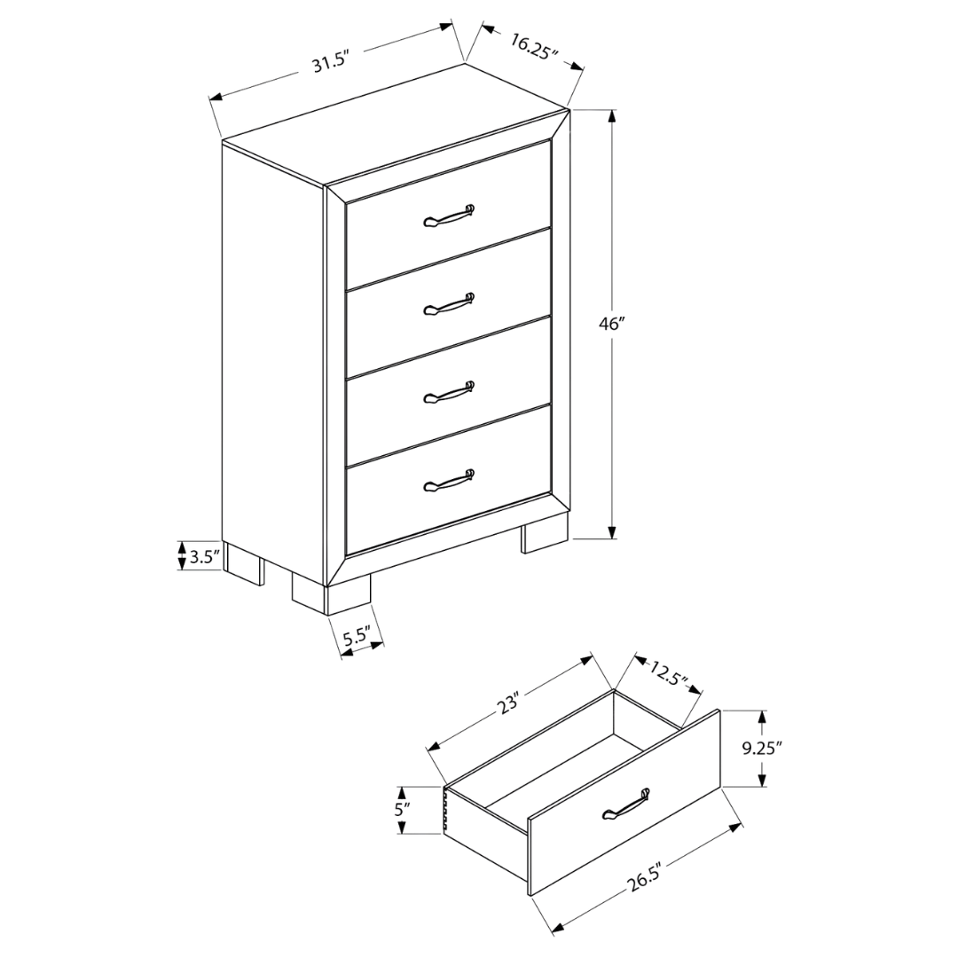 Ensemble chambre Rustello grand lit 6 pièces chêne rustique style farmhouse avec commode miroir et tables de chevet – Bonito Montréal