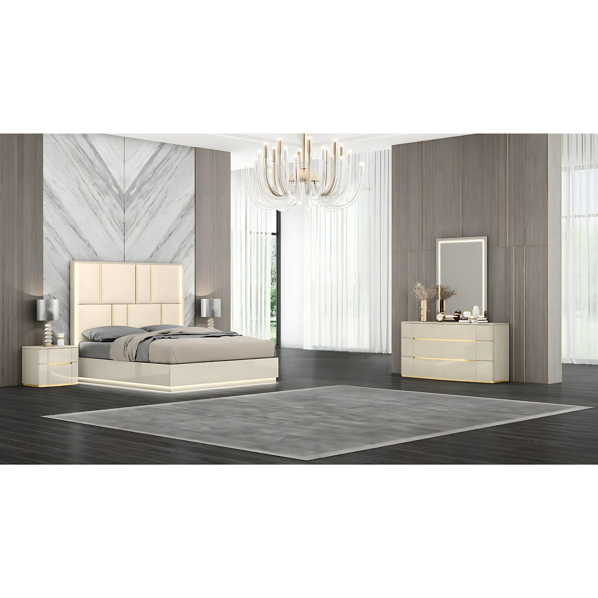Queen Bedroom Set – Sienna Silver