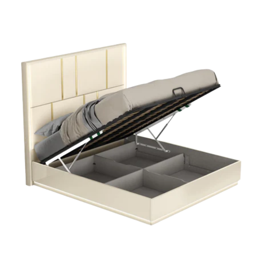 Solaria – Ensemble de chambre à coucher – King – Beige/Or