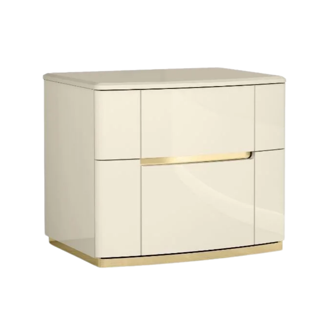 Solaria – Ensemble de chambre à coucher – King – Beige/Or
