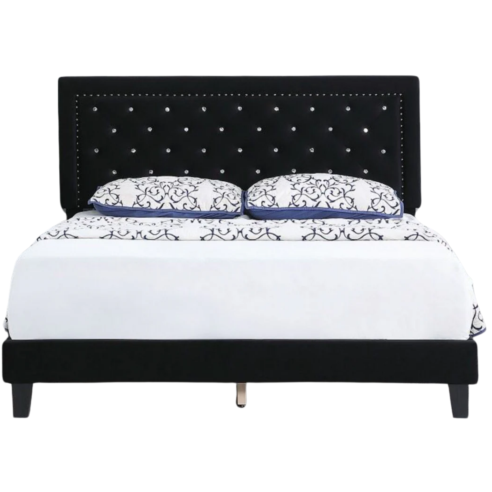 King Bed - SOLO - Velvet Upholstered Bed Frame