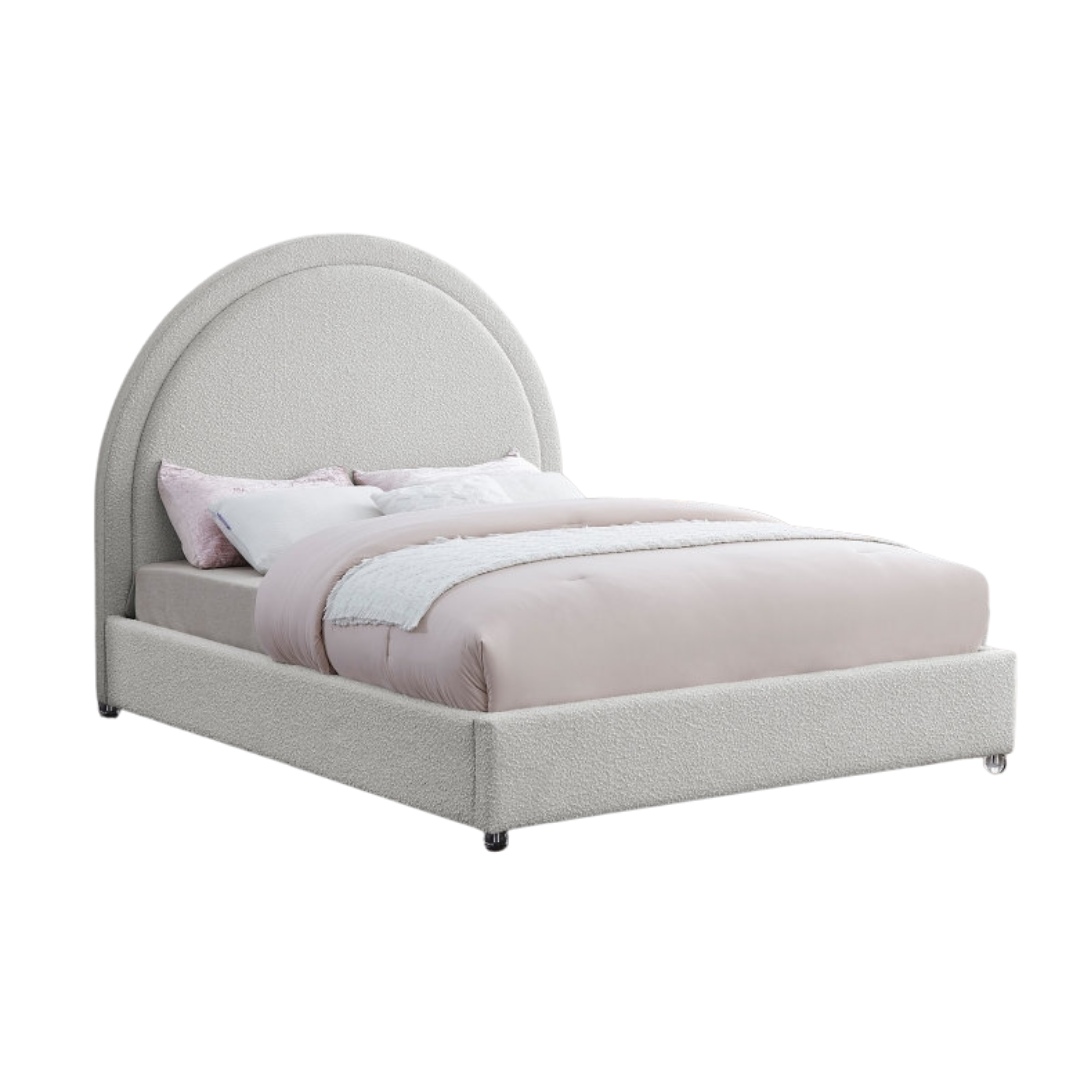 Solvyn – Queen Bed – Boucle (Cream)