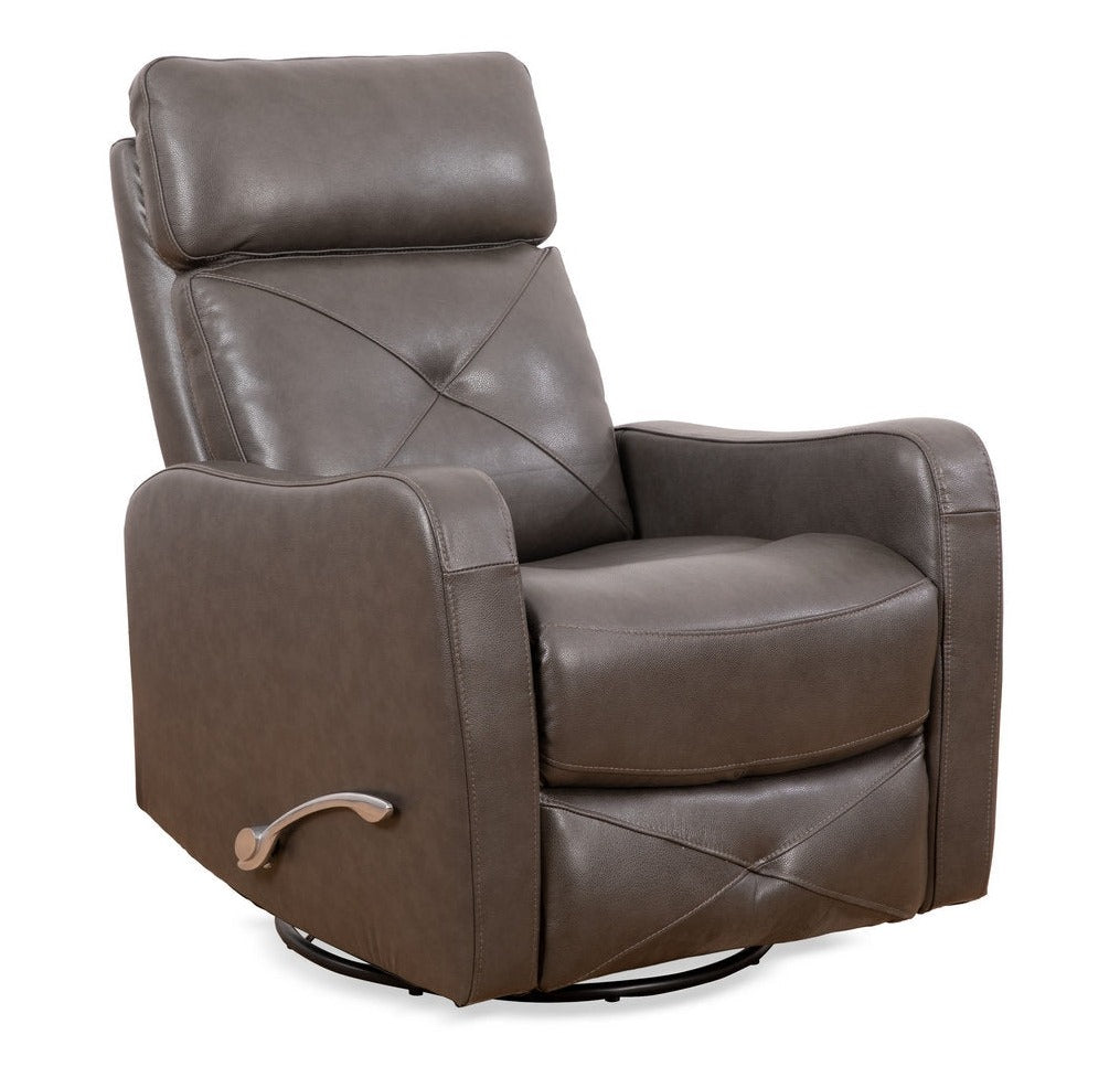 Fauteuil inclinable pivotant en cuir anthracite assorti IF-6330