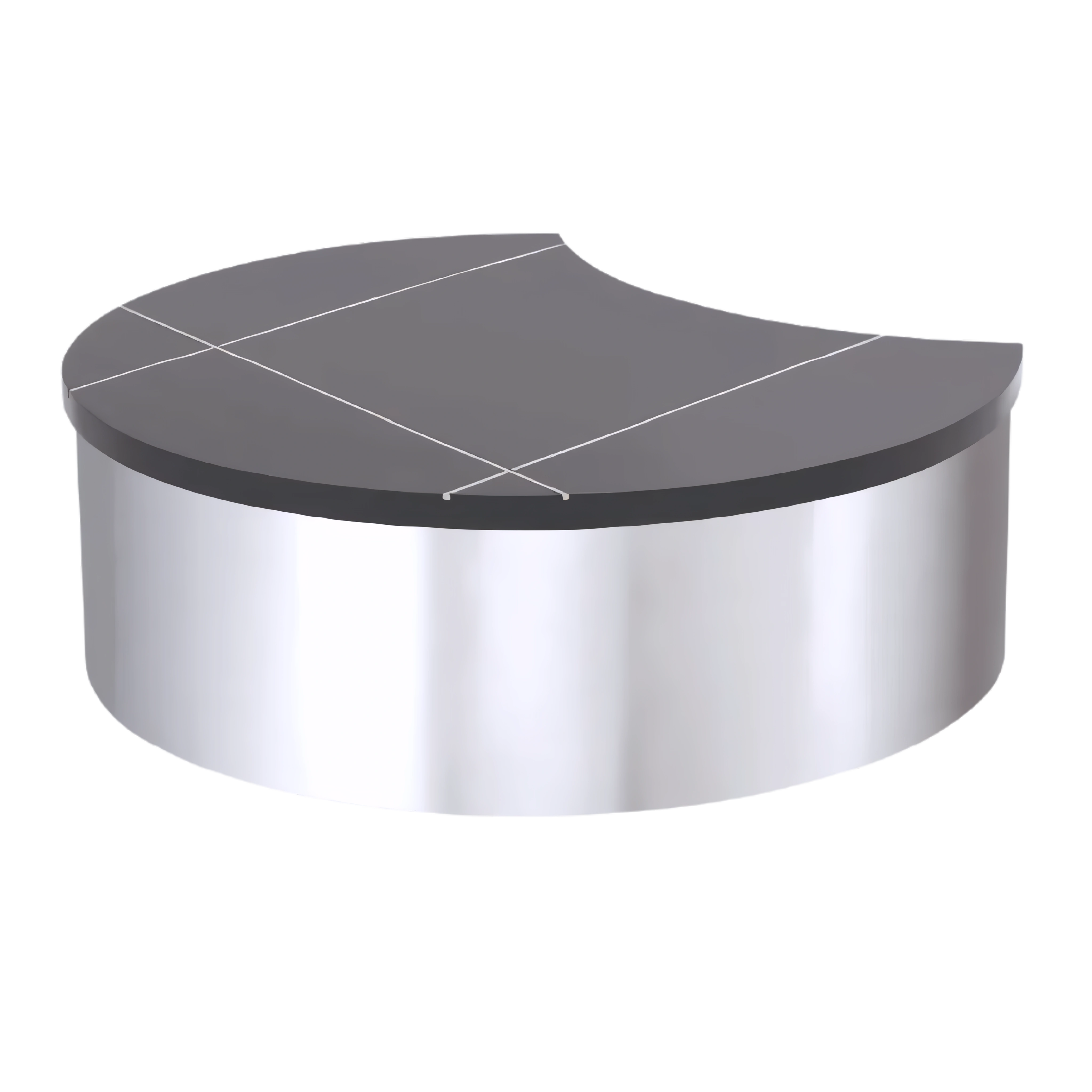 Triovan – Ensemble de 3 tables basses – Pied argenté