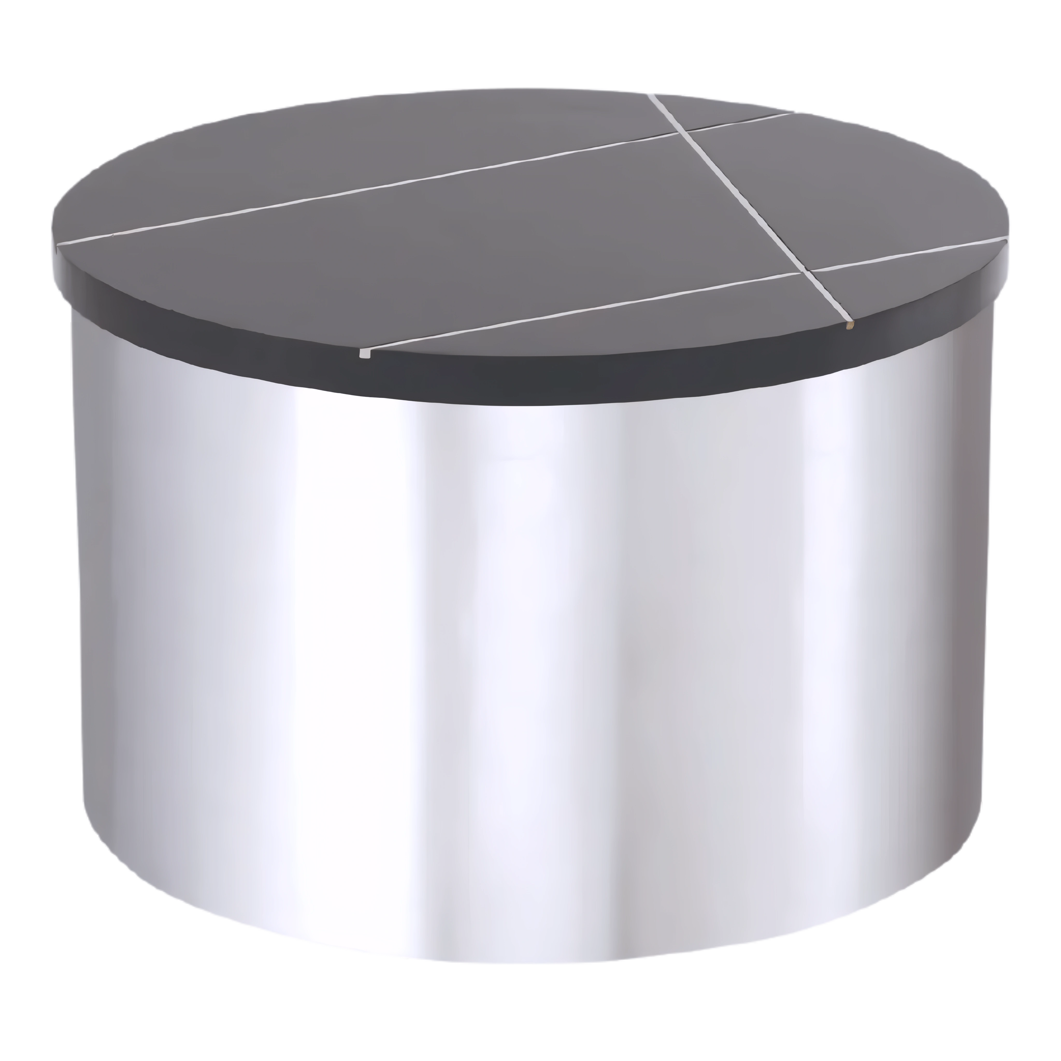 Triovan – Ensemble de 3 tables basses – Pied argenté