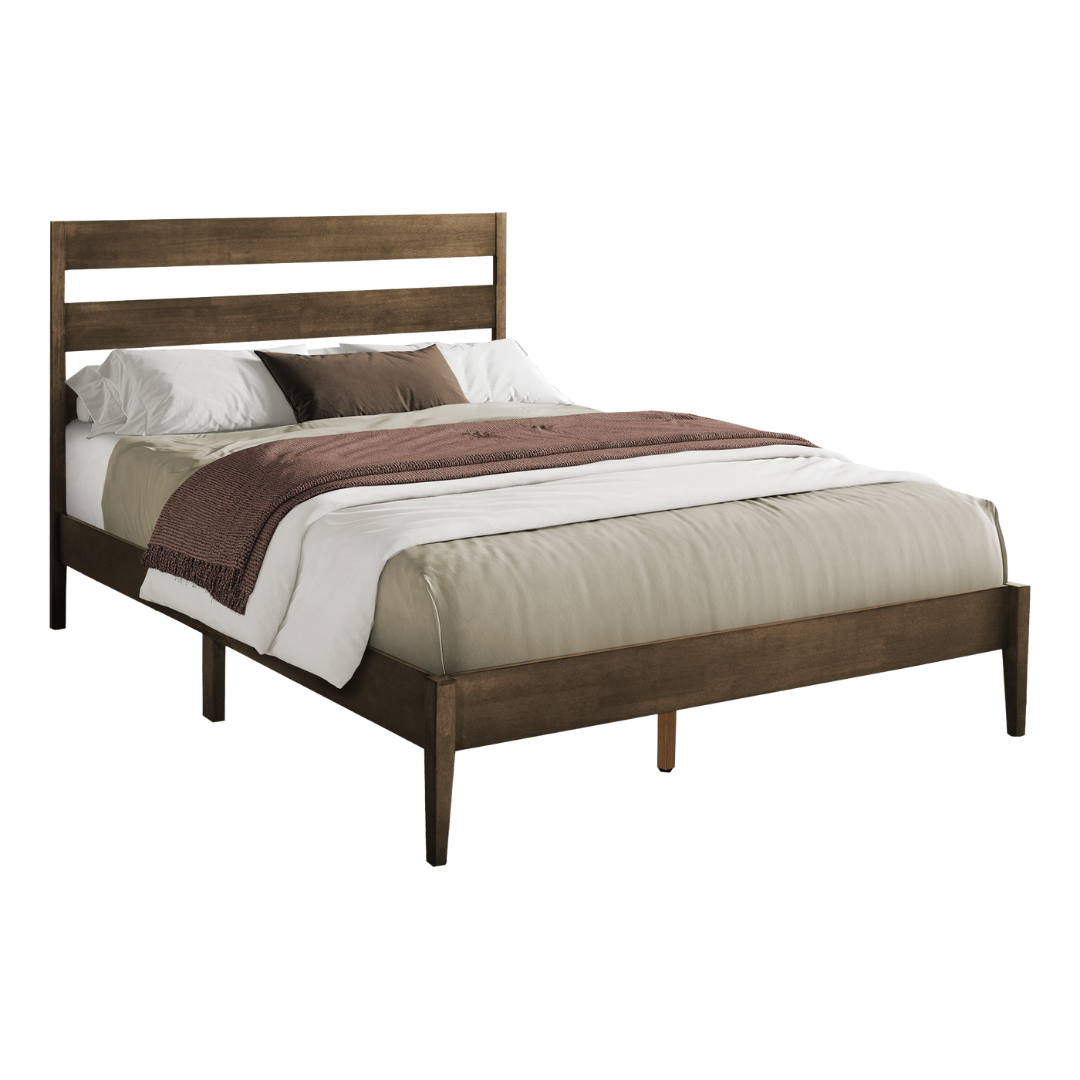 Valden – Queen Bed – Solid Wood (Walnut)