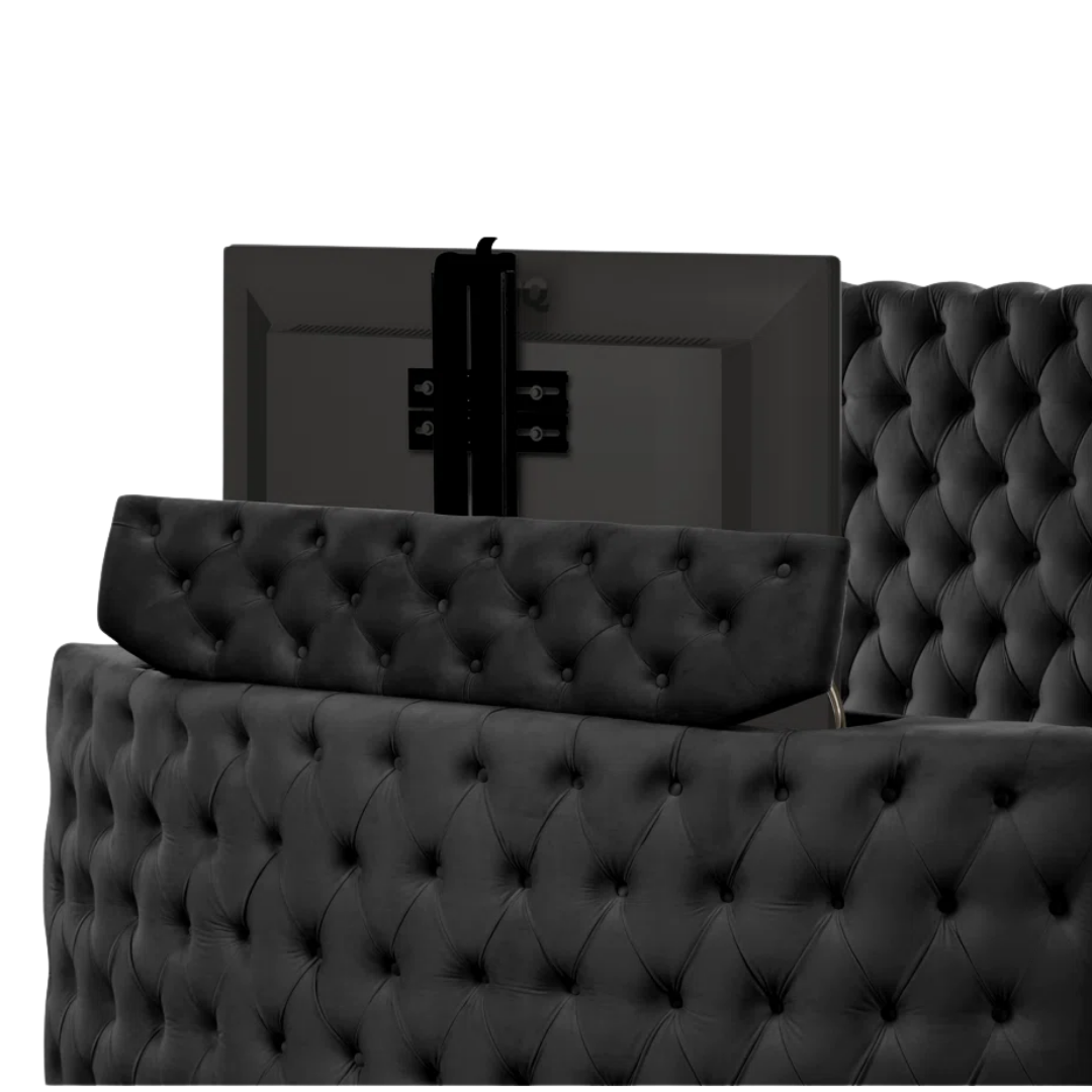 Varlux – Queen Bed – Velvet (Black)