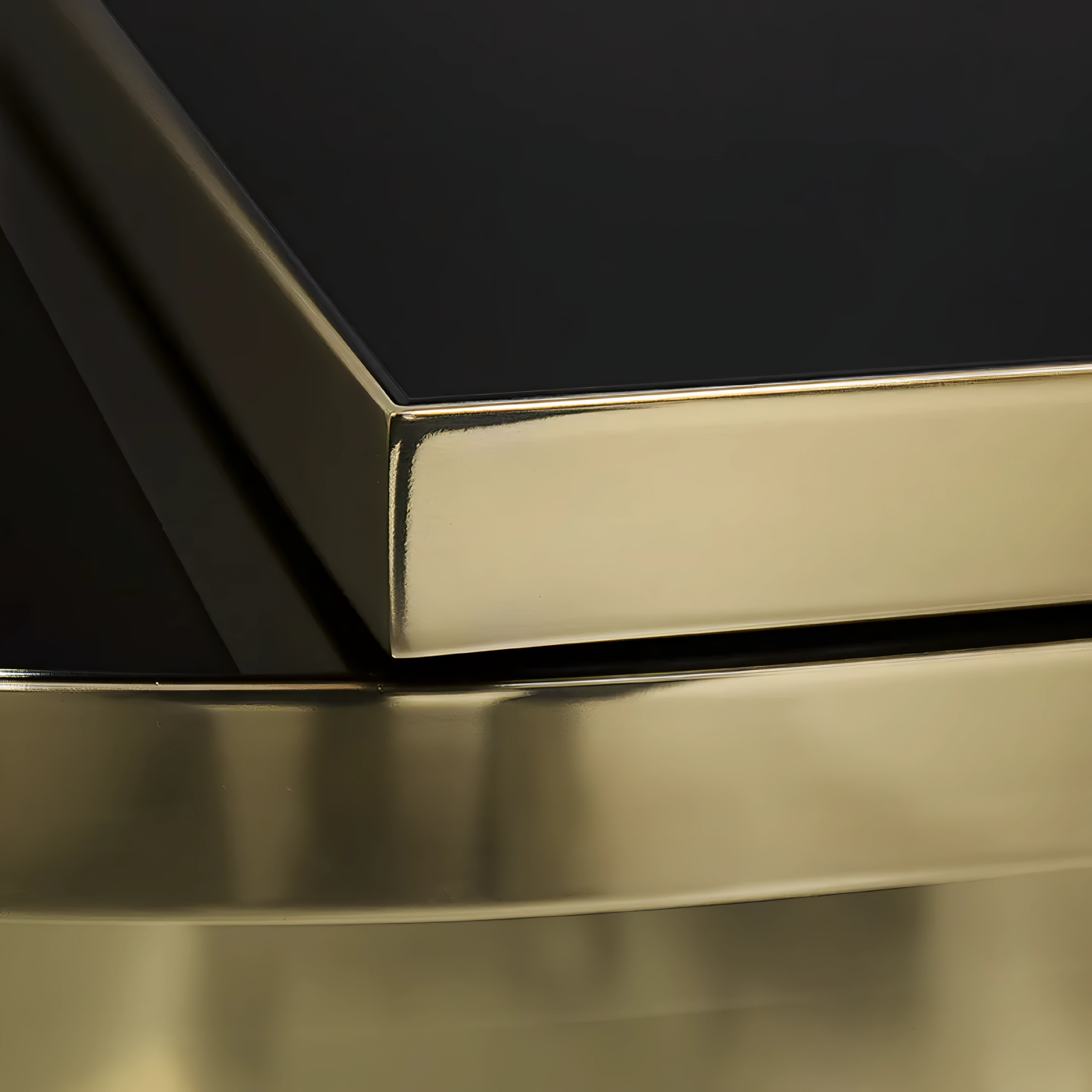 Velorin – Table basse extensible en verre – Pied doré