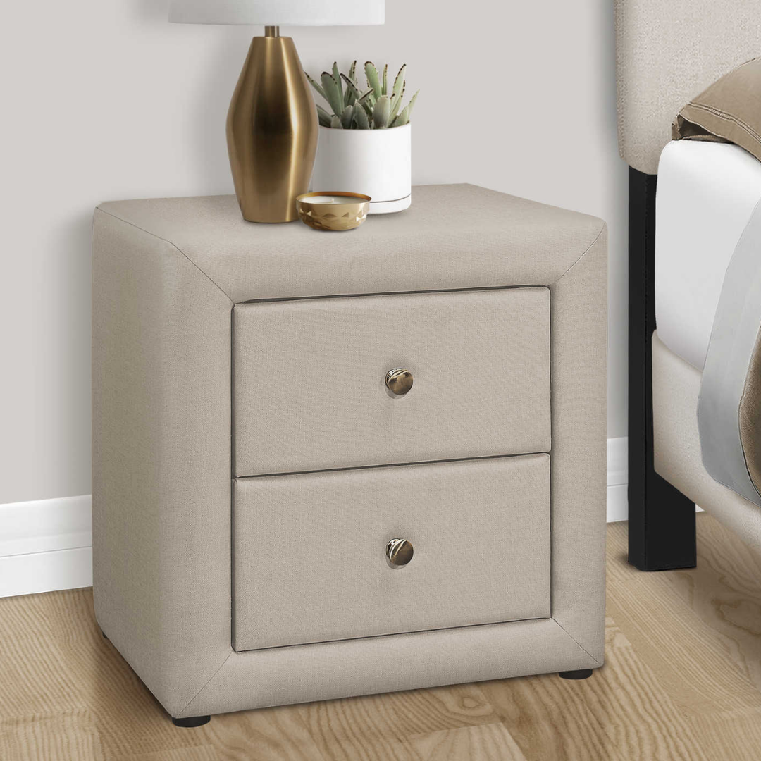 Veluxon – Night Stand – Beige Linen