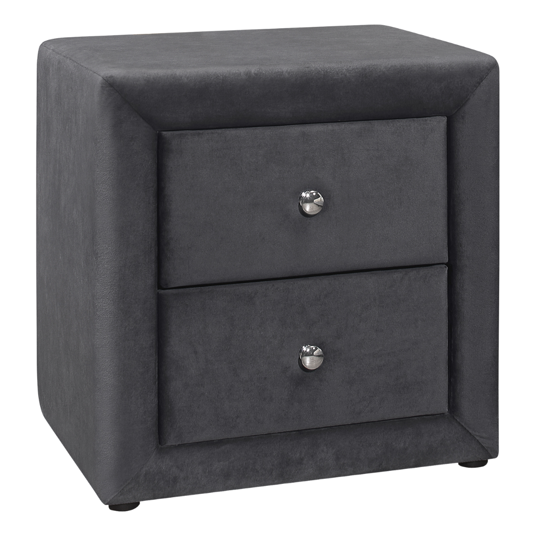 Veluxon – Night Stand – Dark Grey Velvet