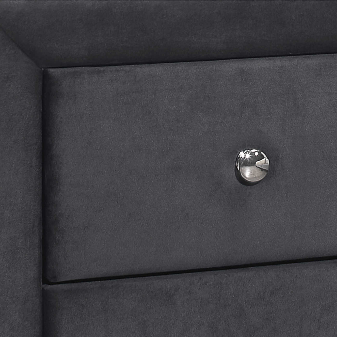 Veluxon – Night Stand – Dark Grey Velvet