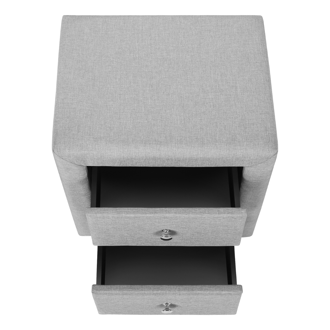 Veluxon – Night Stand – Light Grey Velvet