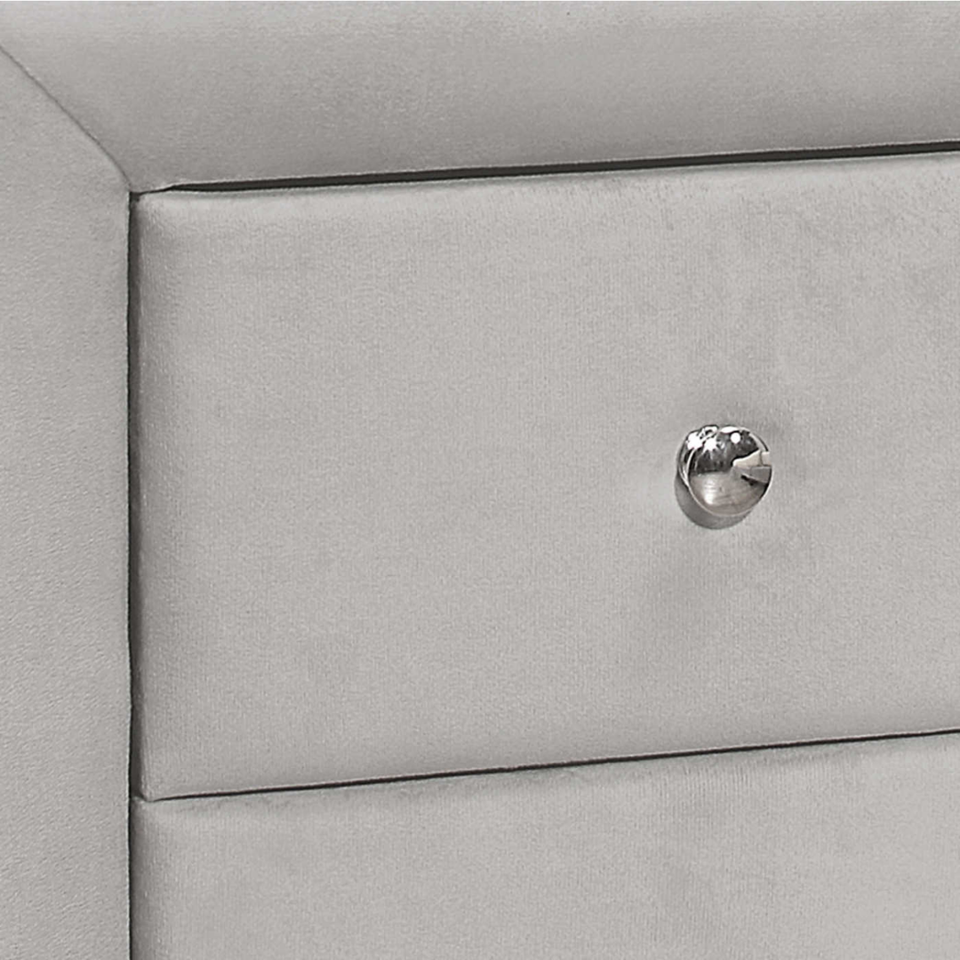 Veluxon – Night Stand – Light Grey Velvet