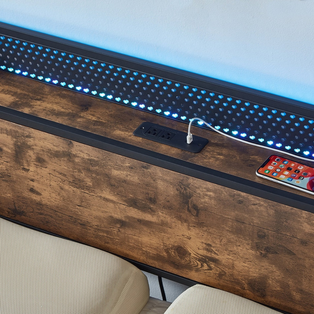 Voltix – Lit double – Métal/Bois