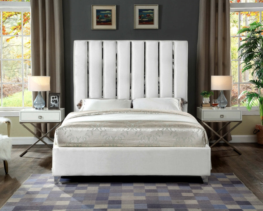 White Fabric Bed 5622