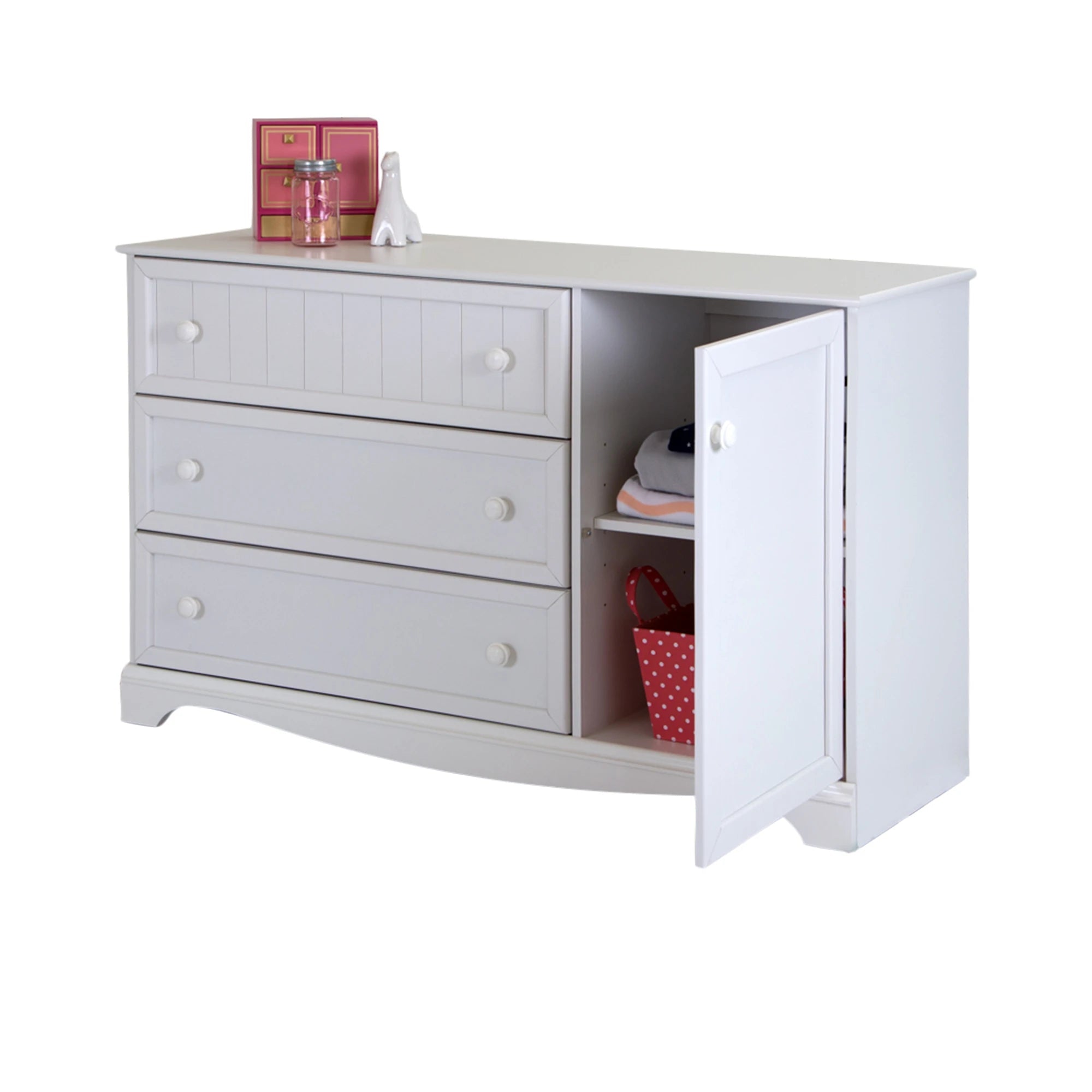 Storage Cabinet with 3 Drawers and 1 Door Dresser - Savannah