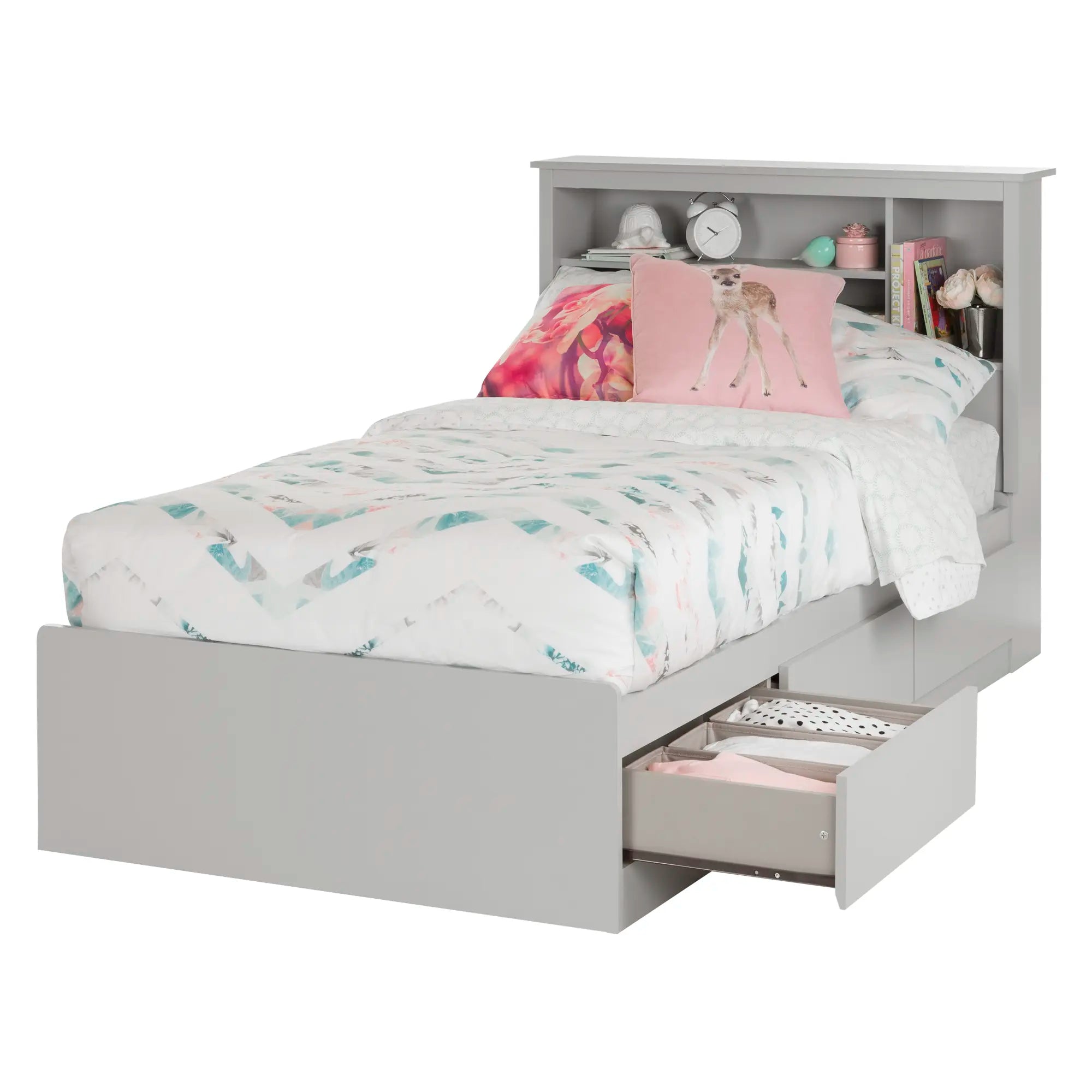 Mates Bed With Bookcase Headboard Set - Vito