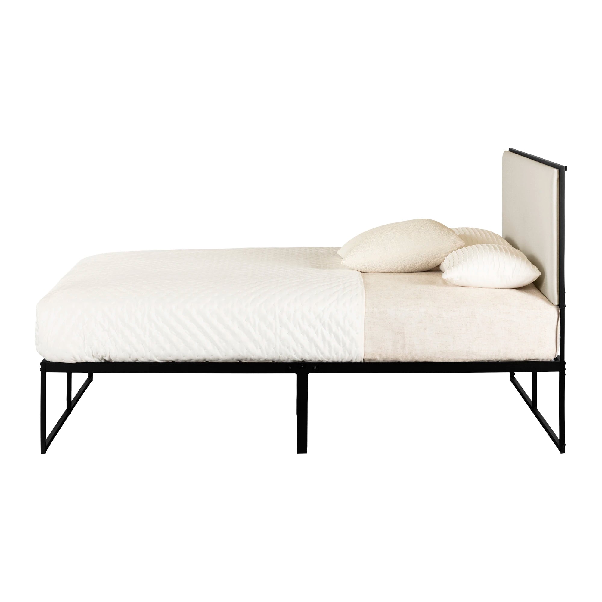 Upholstered Metal Bed - Mezzy